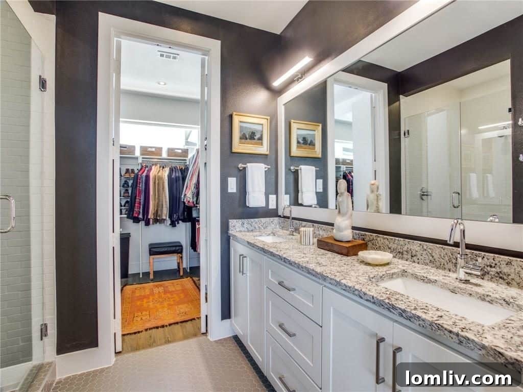 Elegant dining area adjacent to the kitchen, perfect for entertaining in the Dallas townhome