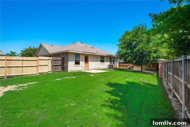 Spacious backyard for family activities