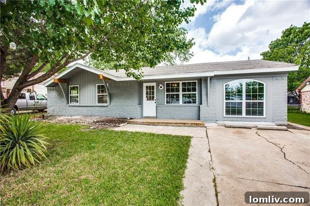 Updated brick veneer home exterior at 3407 Palm Drive, Mesquite