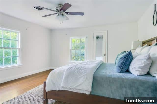 Vintage Oak Hardwood Floors Throughout a Bright Room
