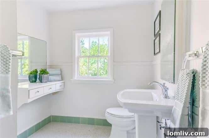 Hybrid Bathroom with Original Tile and Updated Fixtures