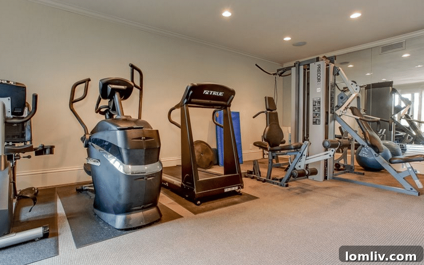 Dedicated Exercise Room with Private Bathroom