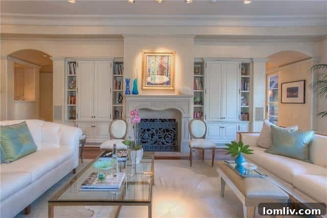 Elegant Cream-Toned Living Area with Symmetrical Design