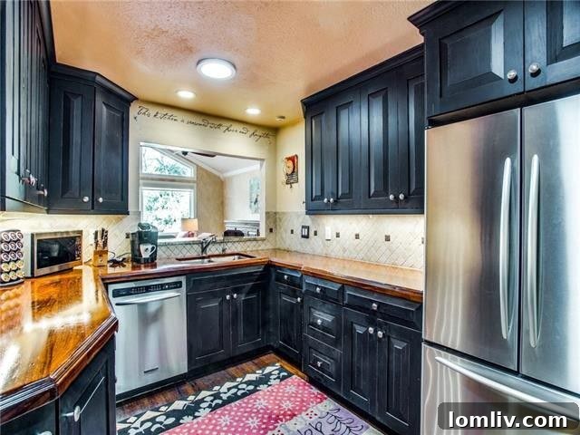 Gourmet Kitchen with Viking Stove and Black Walnut Countertops