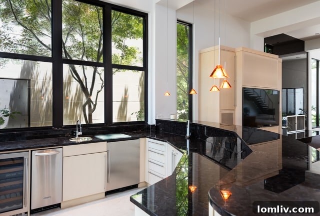 Contemporary living space with abundant natural light and designer touches