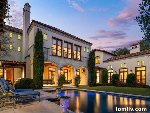Storied Mediterranean Splendor 12 Stunning pool and outdoor living area at the Mediterranean estate