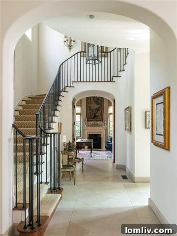 Storied Mediterranean Splendor 4 Architectural detail of the exquisite Mediterranean home