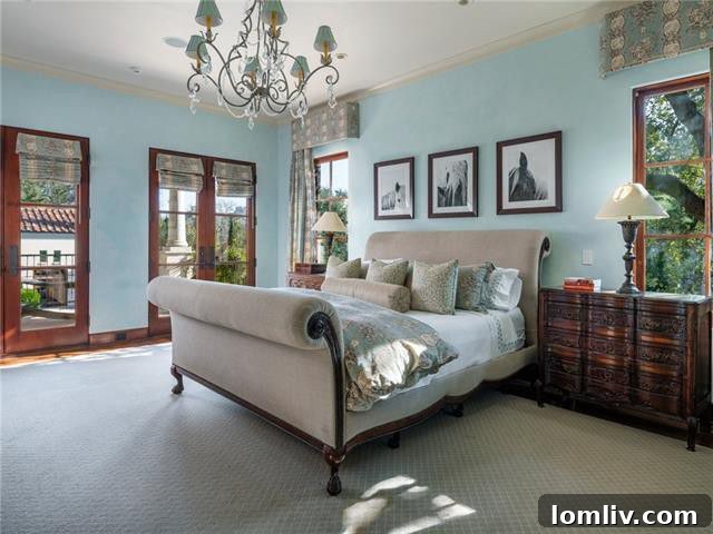 Storied Mediterranean Splendor 10 Grand staircase and architectural details within the home