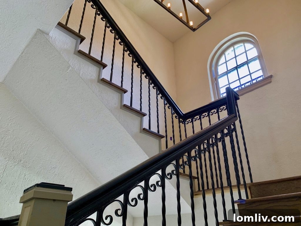 Common area of Bella Villa in Dallas after restoration, featuring historic architectural elements and stylish finishes.