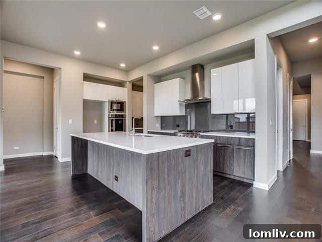 Windsong Ranch Prosper: Dive into Crystal Lagoon Homes 5 Gourmet kitchen in Windsong Ranch home