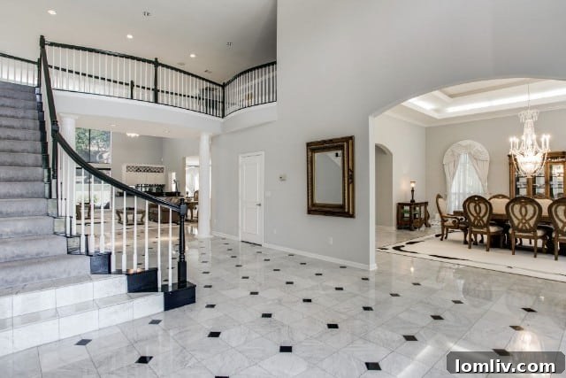 Mediterranean-inspired contemporary residence at 8580 Abrams Road, showcasing its unique architecture
