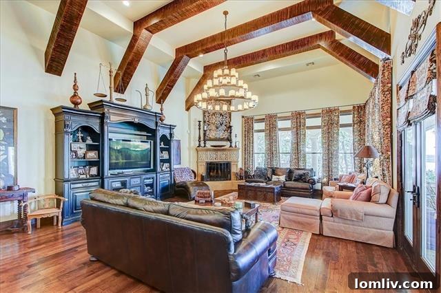 Second Living Room with Vaulted Beamed Ceiling