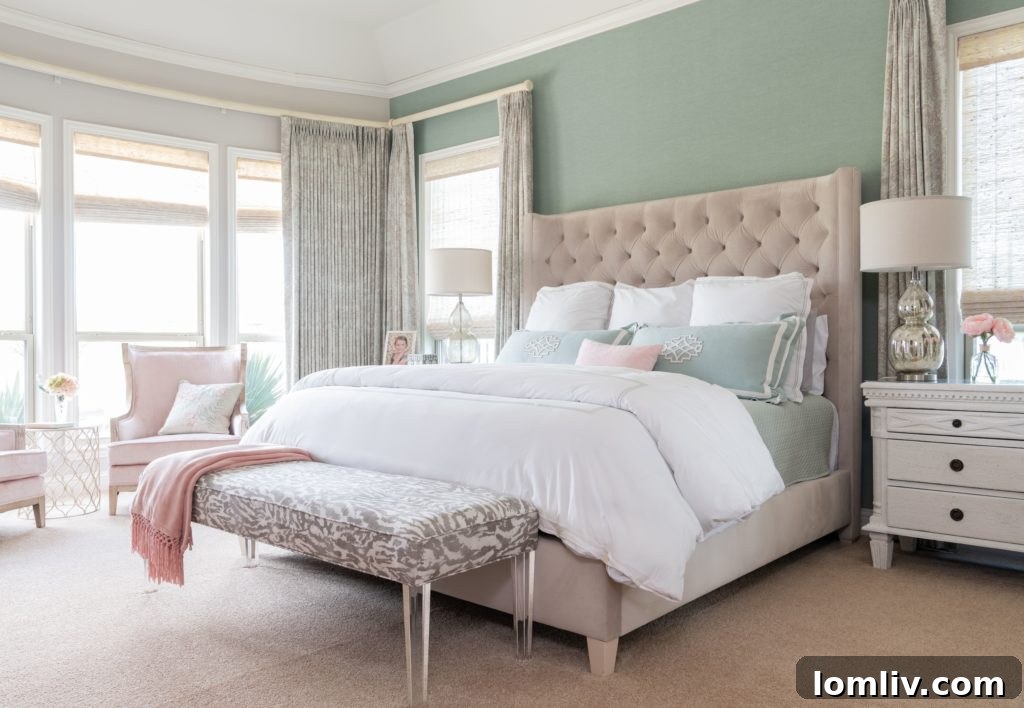 Stunning bedroom design by Kim Armstrong, showcasing her signature blend of style and comfort.