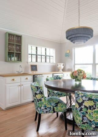 Stunning 'after' image of a kitchen, showcasing the dramatic transformation achieved by Kim Armstrong's design.