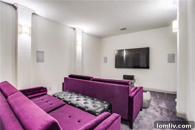 Luxurious Home Theater Room with Comfortable Seating