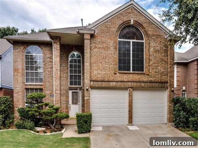 Charming single-family home exterior on Moonlight Way, Valley Ranch