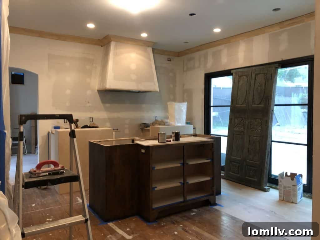Original Master Bedroom Transformed into a Spacious Kitchen with Patio Access