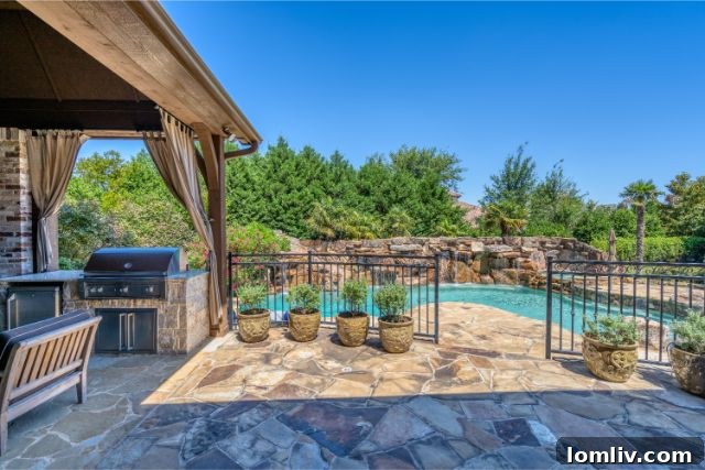 Covered Patio with Outdoor Dining and Seating Area