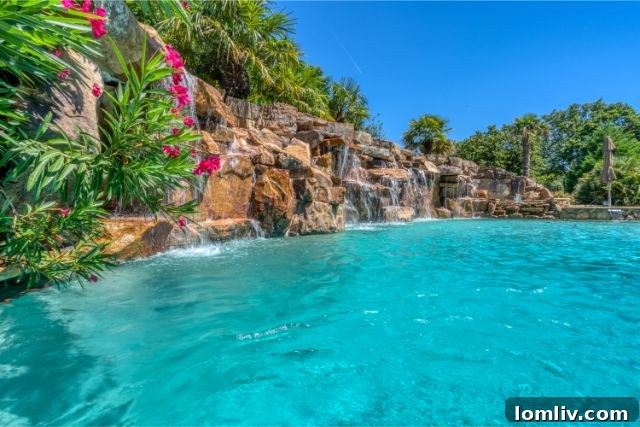 Serene Hot Tub Area Surrounded by Tropical Plants