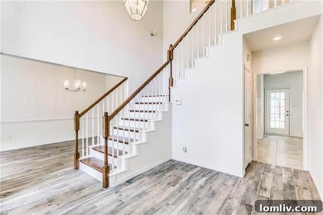 Bright and airy interior living space at Oak Highland Drive