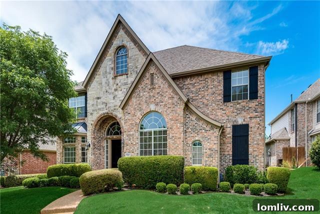 Exterior view of a newly upgraded home in Allen's Suncreek neighborhood