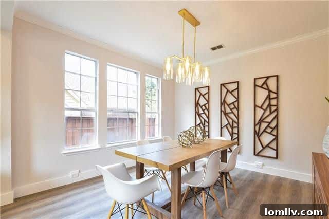 Contemporary kitchen with new stainless steel appliances