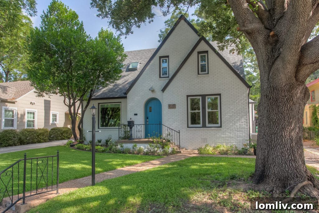 Charming English Tudor home with modern Fixer Upper style in Arlington Heights, Fort Worth. Move-in ready property.