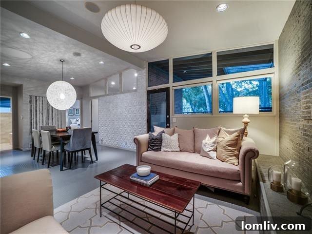 Inviting backyard patio with string lights at 8523 Eustis Avenue, perfect for al fresco dining