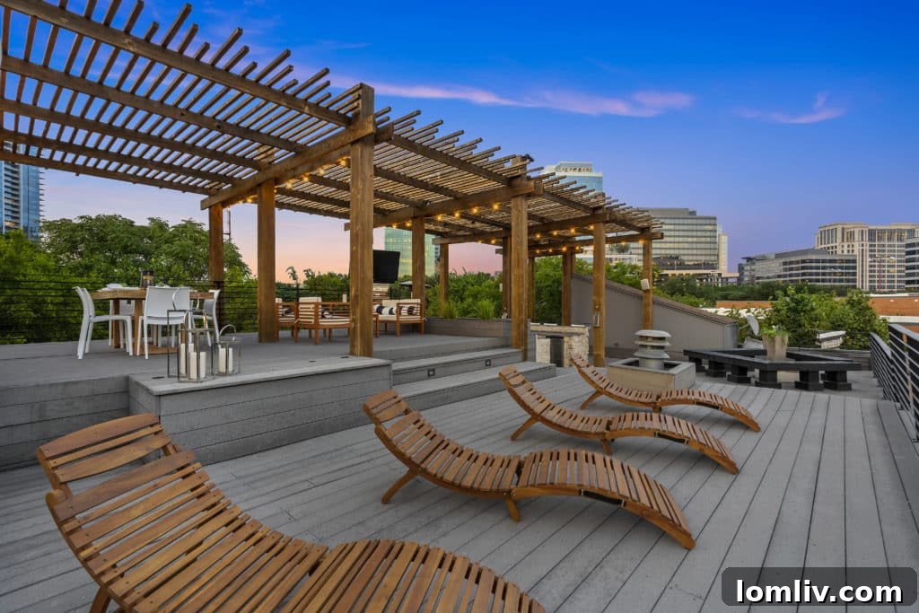 Private Rooftop Deck with Outdoor Kitchen and Fire Pit