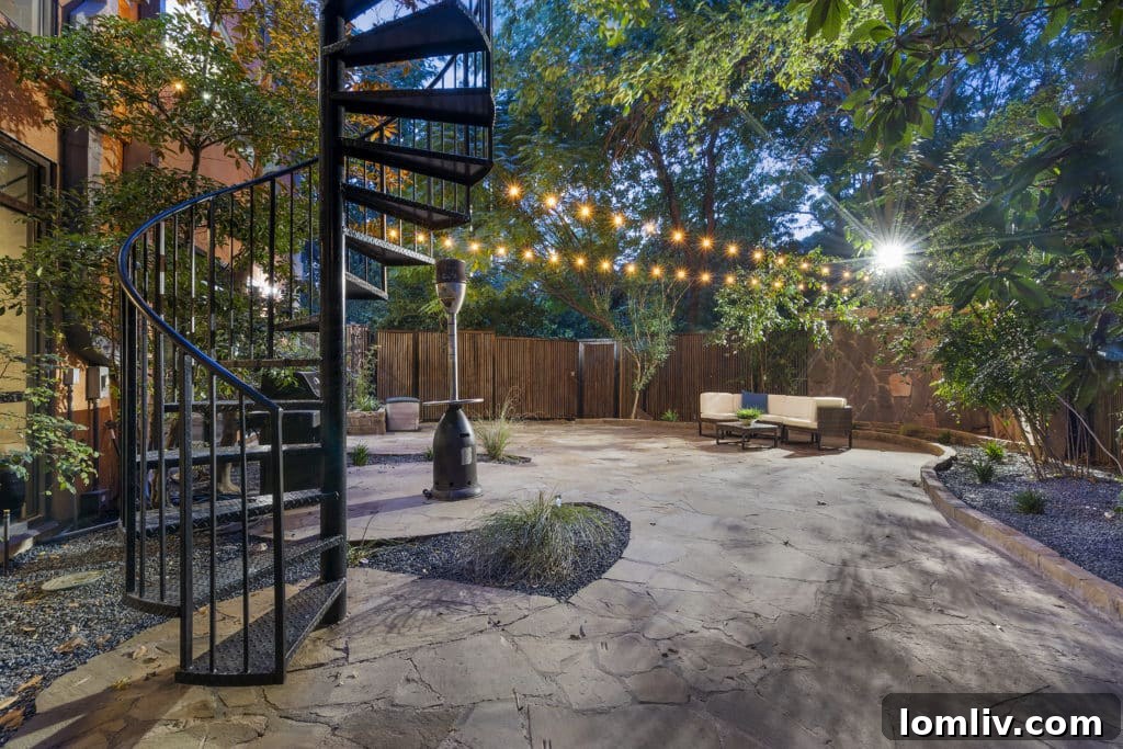 Elegant Entryway with Dual Doors and Concrete Floors