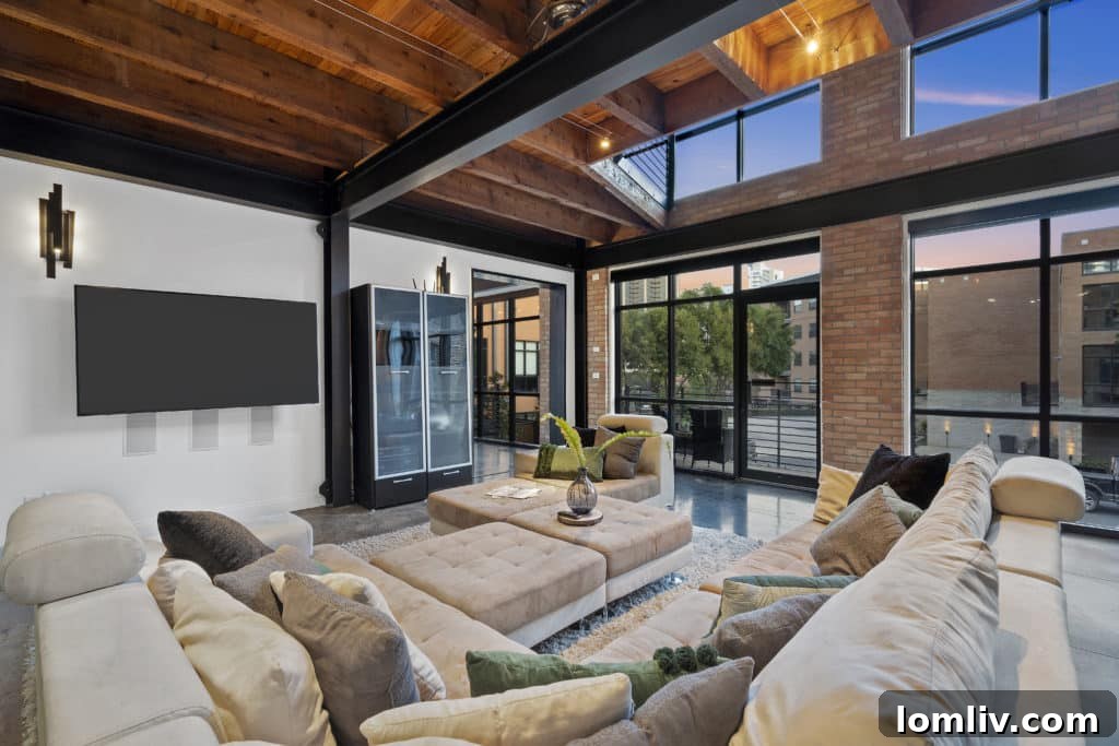Luxurious Living Room with Modern Furnishings and Natural Light