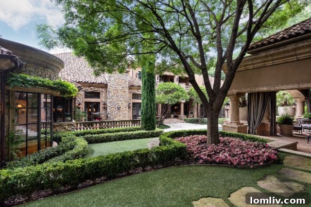 Beautiful swimming pool and spa area in a serene garden setting