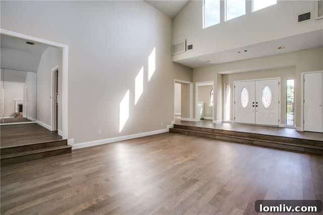 Spacious Open Concept Living Area with Cathedral Ceilings