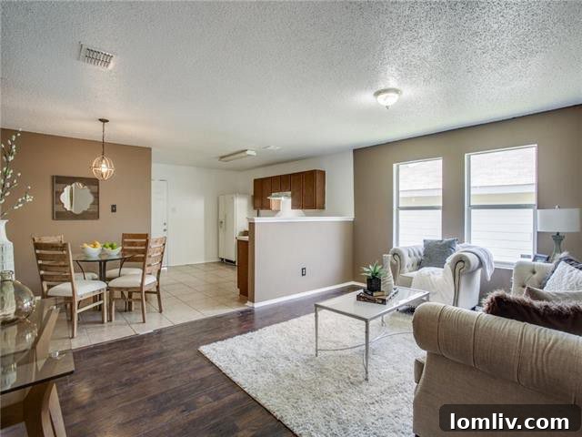 Spacious interior of a family home in Dallas, ideal for kids