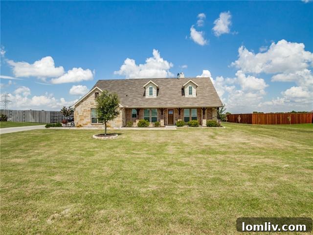 Inviting front exterior of 19201 County Road 646, Farmersville TX