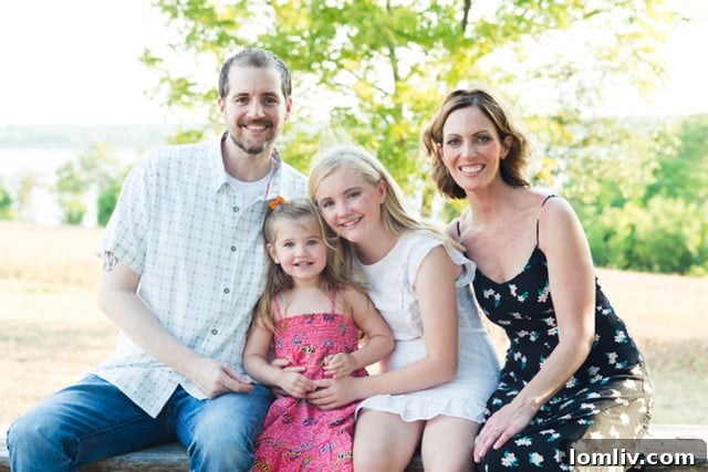 Happy family moment, Dr. Jennifer Denning, Geoff Smith, and Cora Jane
