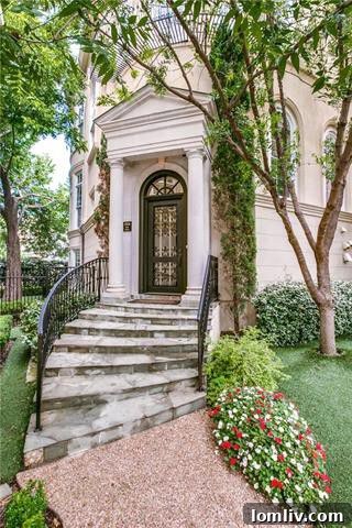 Stylish Interior Decor with Fireplace, Regents Park Dallas Home