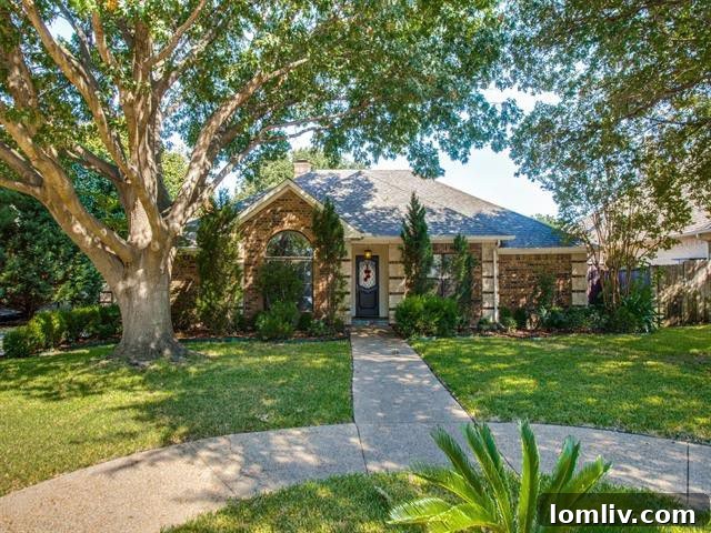 Inviting Front Exterior of 6302 Villa Road, a Far North Dallas Gem
