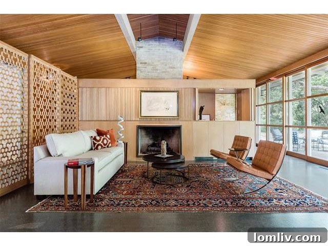 Another historical view showcasing the distinct architecture of the O'Neil Ford home