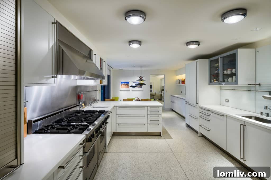 Edward Larrabee Barnes' Signature Modern Estate in Preston Hollow 6 Gourmet Bulthaup kitchen in modern Dallas home
