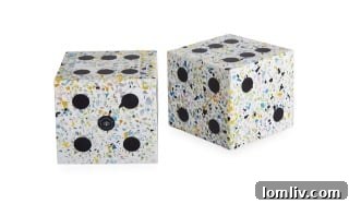 Decorative Terrazzo Dice adding a modern touch to home decor.