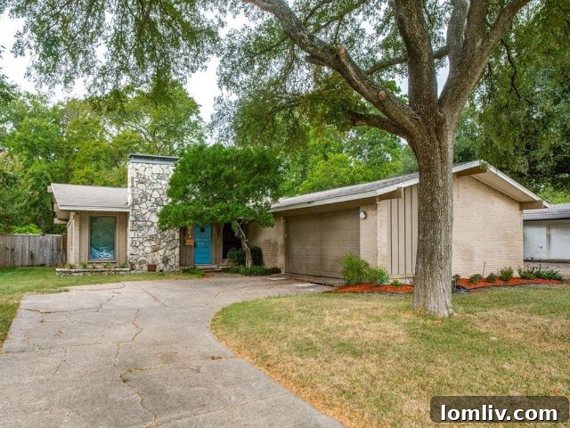 Midcentury Modern Home Exterior - 1605 N. Waterview Drive, Richardson TX