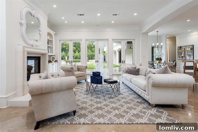 Modern Family Room After Fireplace Update, Paint, and Staging