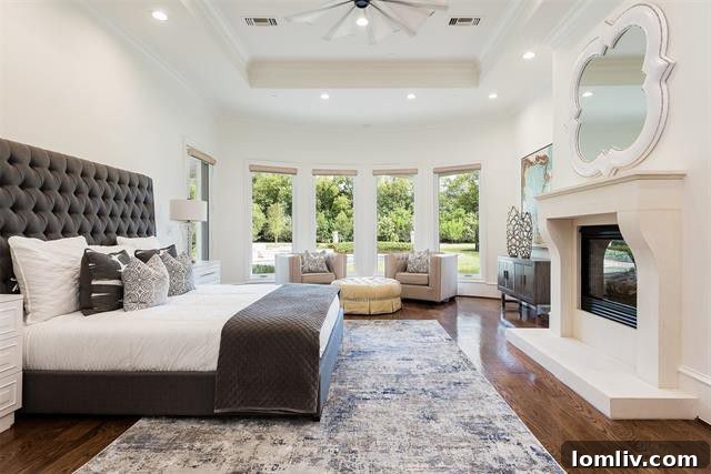 Spacious Downstairs Master Suite with Remodeled Fireplace