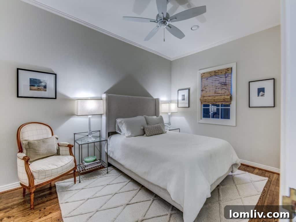 Refinished original hardwoods in bedroom