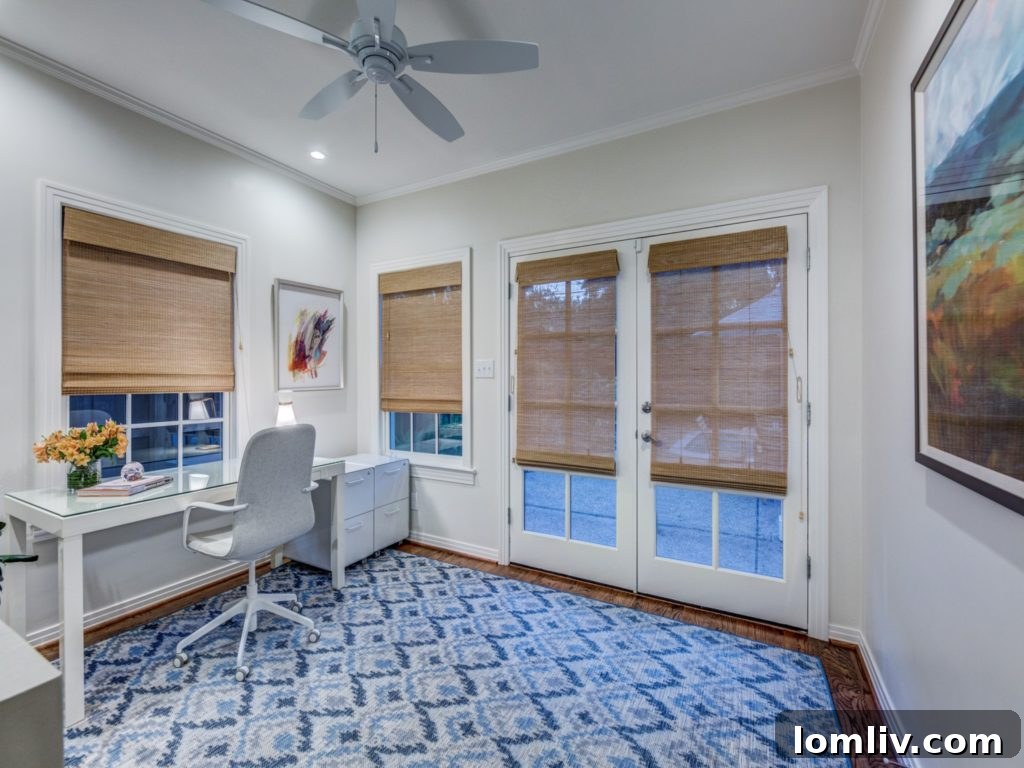 Light-filled bonus room, now a home office
