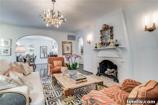 Interior view of 4420 Westway, showcasing period details