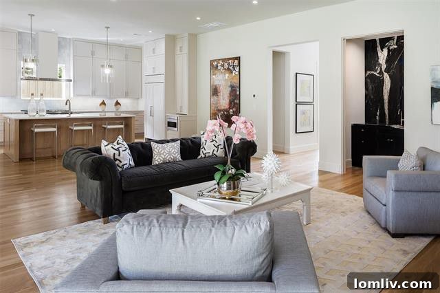 The elegant interior of 6442 Chevy Chase, providing immediate comfort and stability