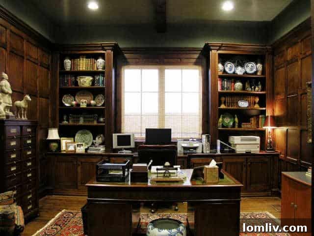 Highland Park Mediterranean Home Study Before Paint