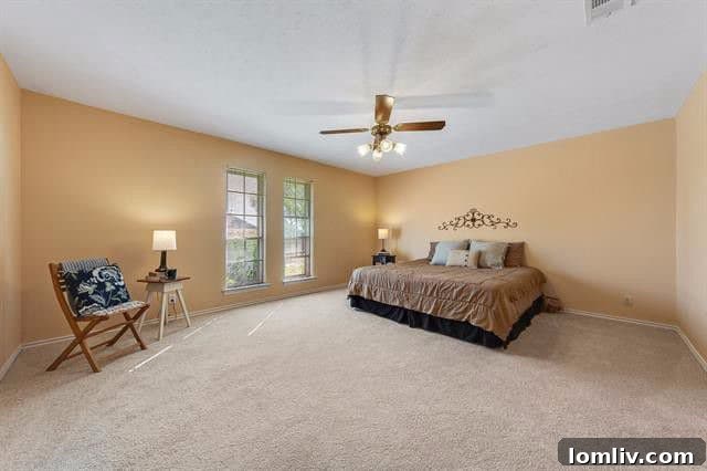 Spacious Master Bedroom with Flexible Layout